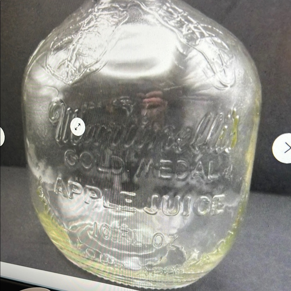 Vintage Apple Juice Glass Bottle